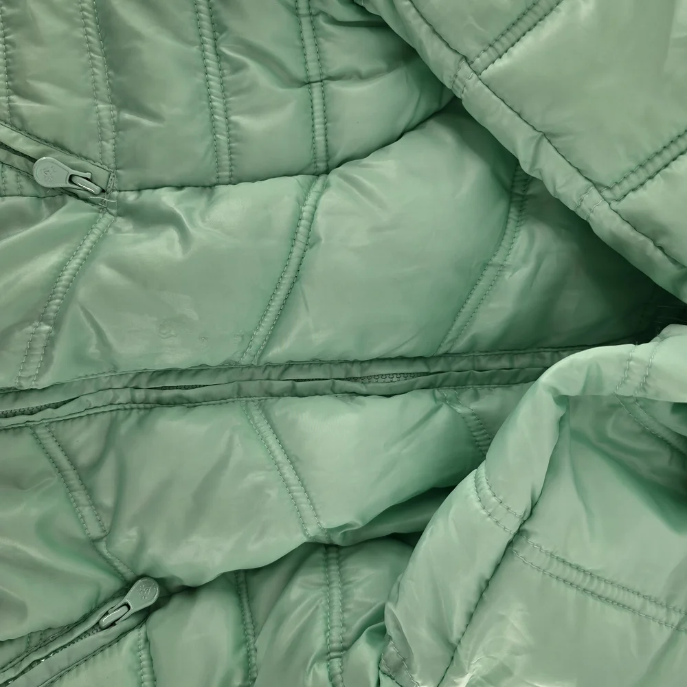 Justice Mint Green‎ Puffer Jacket with Faux Fur Hood